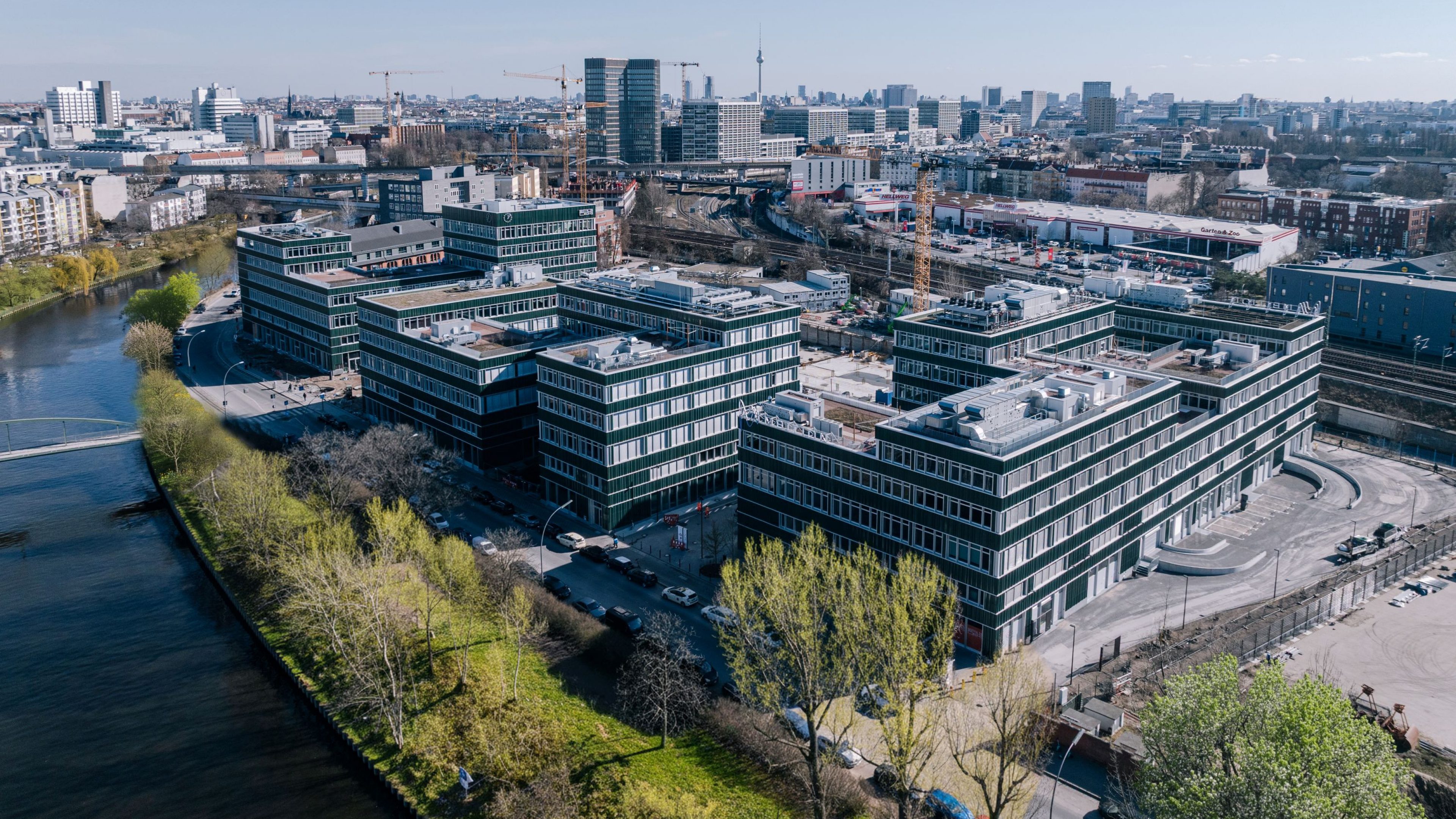 Vogelperspektive Berlin Decks Gebäude 1 und 2