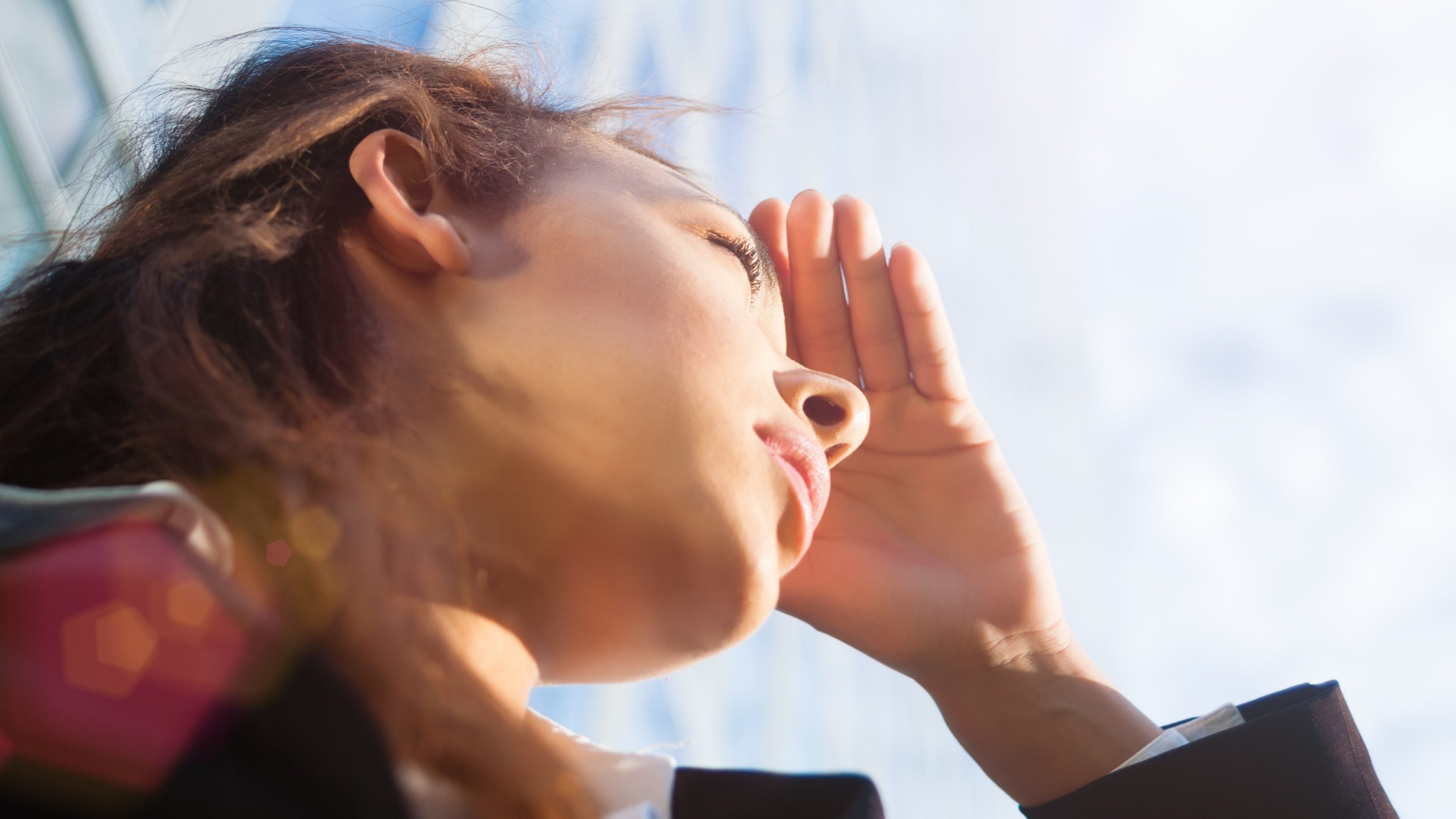 Business woman looking for new horizons